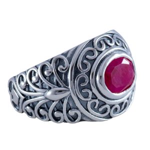 Anillo de plata tailandesa 925 y piedra natural Brilho