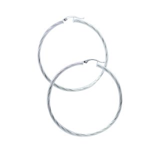 Aros argollas candonga de plata italiana 925 6,3gr Brilho