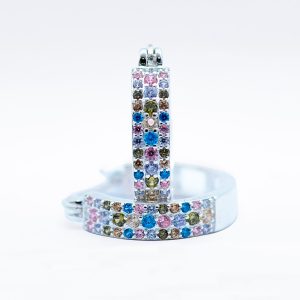Aros candonga con micro circones de colores Brilho