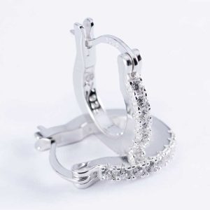 Aros candonga de plata italiana 925 en 2,5gr Brilho