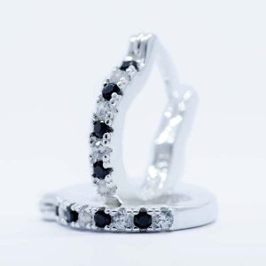 Aros de plata italiana 925 en 2,5 gramos y circones Brilho