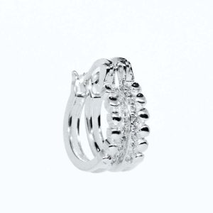 Aros argolla con micro circones Brilho
