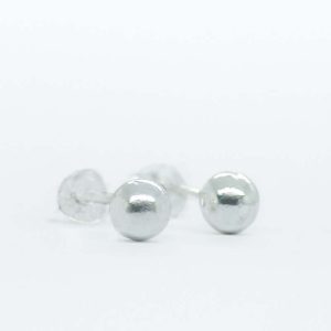 Aros topo bola esfera plata italiana 925 Brilho