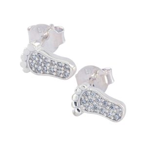 Aros topo diseño patitas y micro circones Brilho