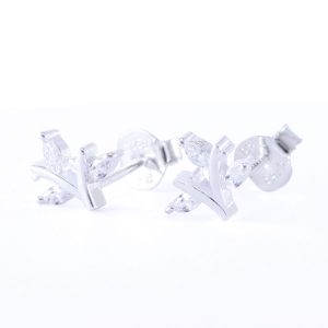Aros topo diseño planta arbusto en plata italiana Brilho
