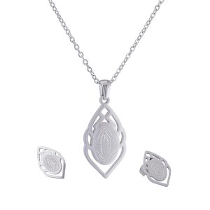 Conjunto collar y aros topo diseño virgen Guadalupe Brilho