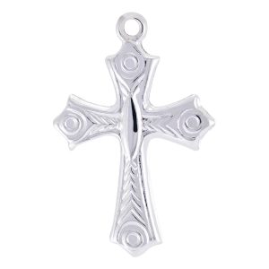 Dije diseño cruz de plata italiana 925