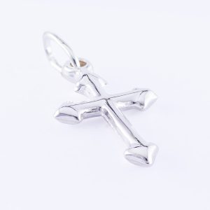 Dije diseño cruz en plata italiana 925