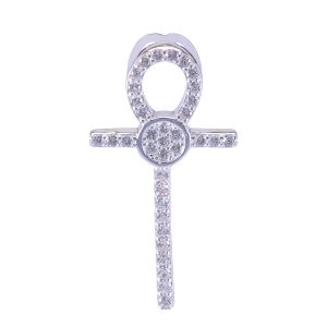 Dije religioso cruz de cristo con circones blancos Brilho