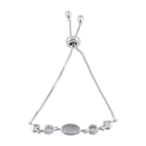 Pulsera de plata 925 con diseños variados y circones Brilho
