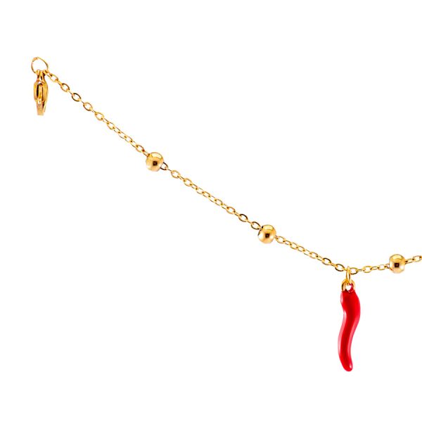 Pulsera de mujer en acero con ají rojo Brilho - Imagen 2