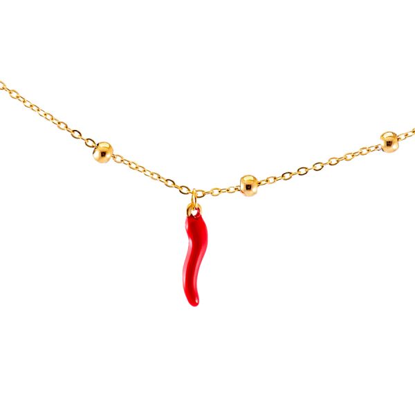 Pulsera de mujer en acero con ají rojo Brilho - Imagen 3