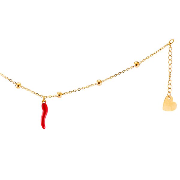 Pulsera de mujer en acero con ají rojo Brilho - Imagen 4