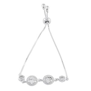 Pulsera de plata con trébol de cuatro hojas Brilho