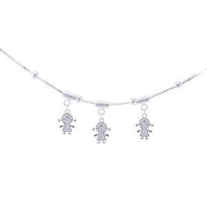 Pulsera de plata italiana 925 diseño niñas Brilho