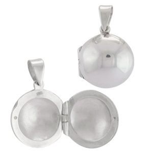 Dije relicario para fotos en plata italiana 925 Brilho