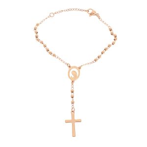 Pulsera Denario Religioso. Enchapado en Oro Gold Filled. Acero Quirúrgico 316. Enchapado en Oro Gold Filled. Largo de 18cm. Brilho. SKU: APU0120020-02.