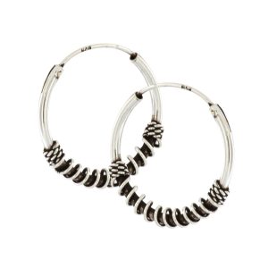 Aros Argollas Envejecidos. Plata Italiana 925. Peso de 1,7 Gramos. Ancho 2 cm SKU: PCA0120010-2 Brilho.