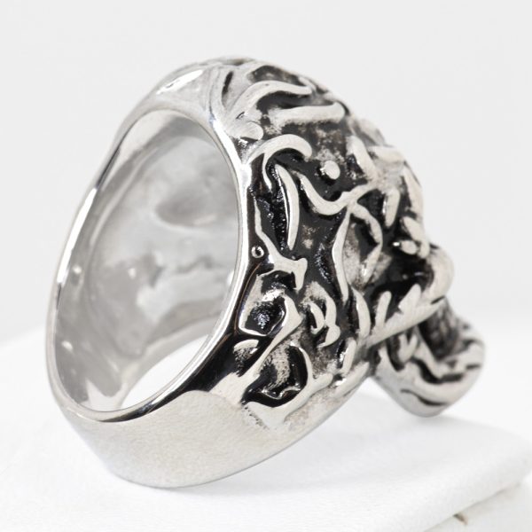 Anillo Diseño Calavera. Género Unisex. Talla 13 - US 7. Acero Quirúrgico 316. SKU: AAN0910104-01-T7 Brilho.