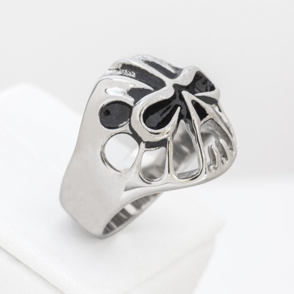 Anillo Diseño Calavera. Acero Quirúrgico 316. Talla 30 US 13. Género Unisex. SKU: AAN0910104-09-T13 Brilho.