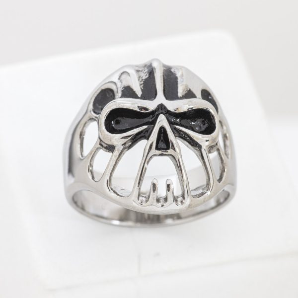 Anillo Diseño Calavera. Acero Quirúrgico 316. Talla 30 US 13. Género Unisex. SKU: AAN0910104-09-T13 Brilho.