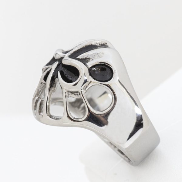 Anillo Diseño Calavera. Acero Quirúrgico 316. Talla 30 US 13. Género Unisex. SKU: AAN0910104-09-T13 Brilho.