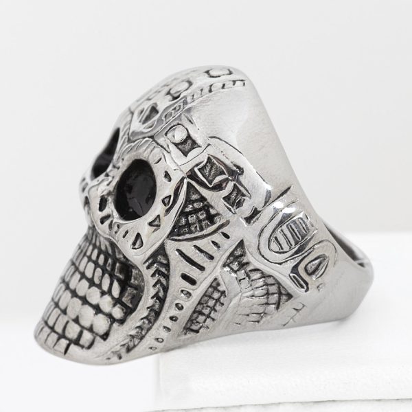 Anillo Diseño Calavera. Acero Quirúrgico 316. Talla 22 - US 10. Género Unisex. SKU: AAN0910104-05-T10 Brilho
