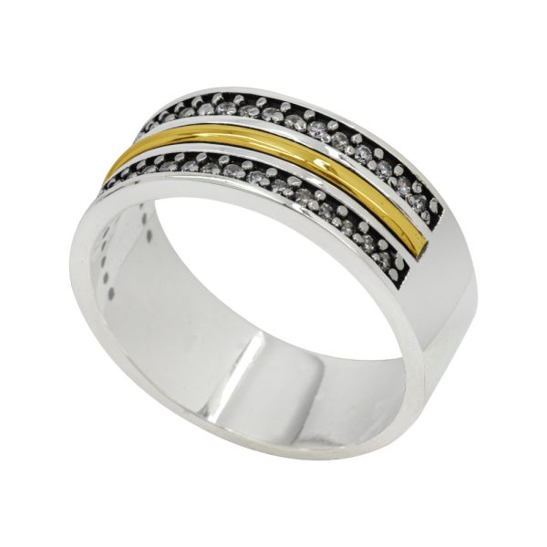 Anillo de compromiso con oro y circones talla 23 Brilho