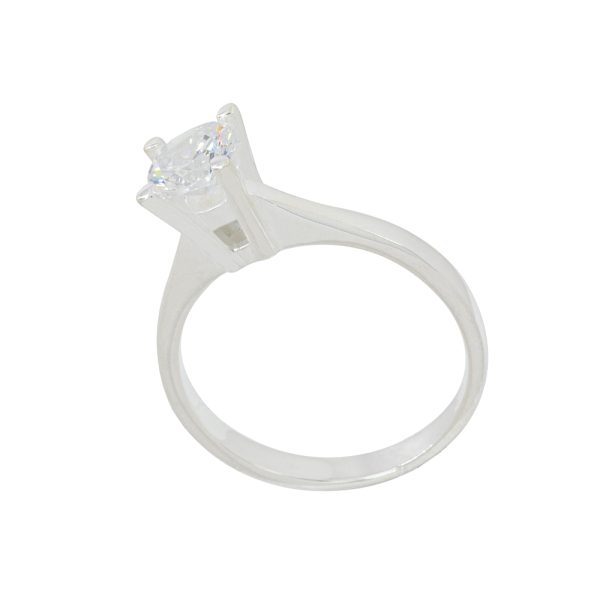 Anillo de compromiso plata italiana 925 y circón Brilho