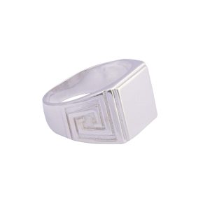 Anillo sello de 8,1 gramos de plata italiana 925 Brilho