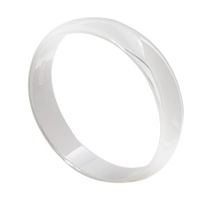 Anillo de compromiso liso talla 27 en 4 gramos de plata Brilho