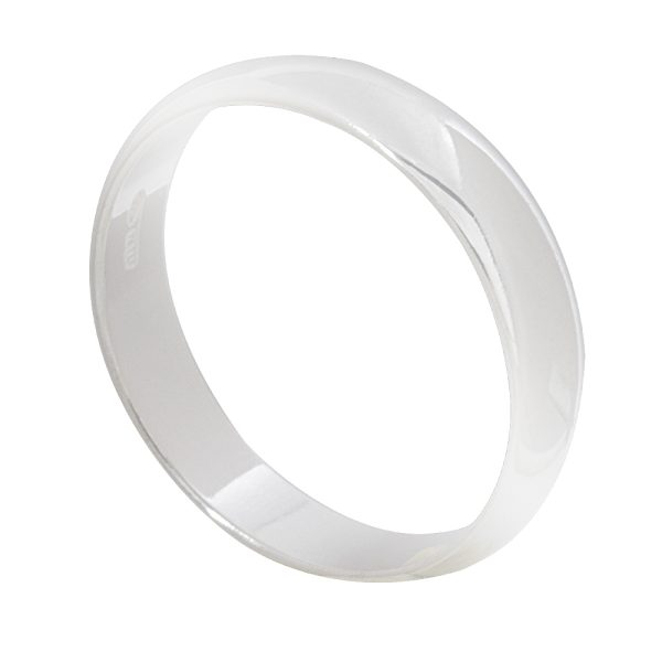 Anillo de compromiso liso talla 27 en 4 gramos de plata Brilho