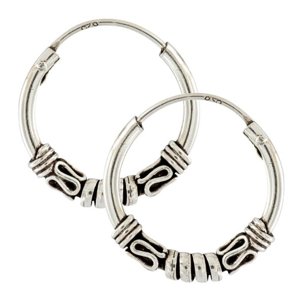 Aros argollas envejecidos de plata italiana 925 de 1,5gr Brilho