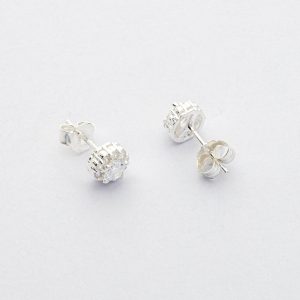 Aros topo con circón blanco de 1,4 gramos Brilho