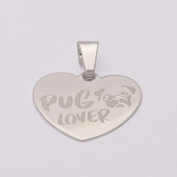 Conjunto collar y colgante pug lover 5,44gramos Brilho - Imagen 2