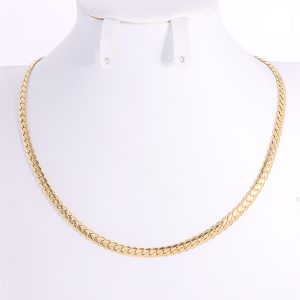 Cadena Cubana Especial Plana de 45cm Brilho