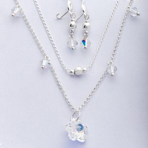 Conjunto collar y aretes swarovski Brilho