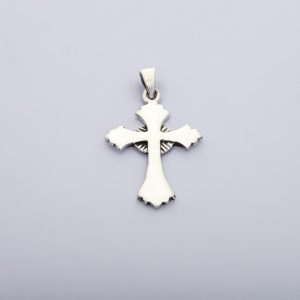Dije colgante cruz de 4,2 gramos plata italiana 925 Brilho