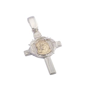 Dije colgante jesús y corona de espinas en 5,8gr Brilho