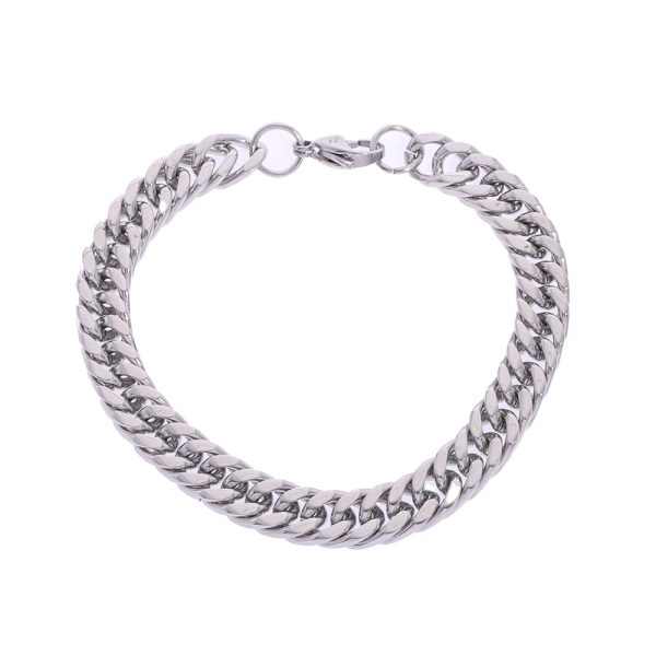 Pulsera cubana grumet de acero quirúrgico 316 Brilho