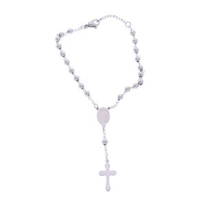 Pulsera virgen de guadalupe en acero quirúrgico Brilho.