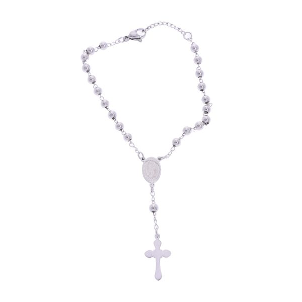 Pulsera virgen de guadalupe en acero quirúrgico Brilho.