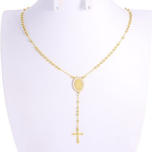Rosario virgen de los rayos con oro gold filled Brilho