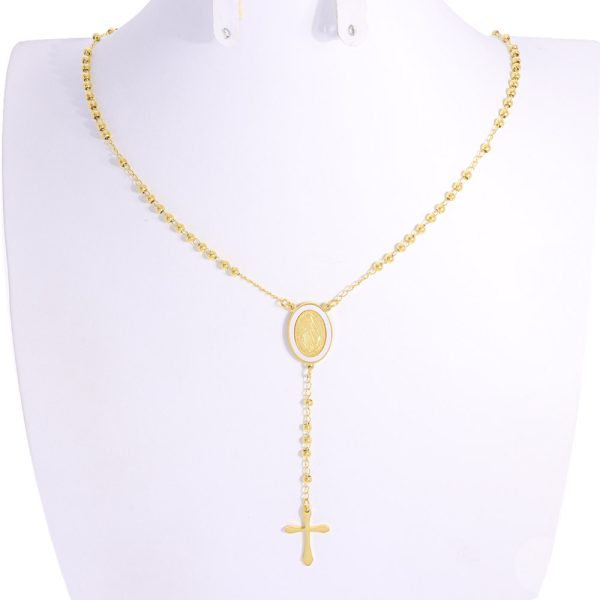 Rosario virgen de los rayos con oro gold filled Brilho