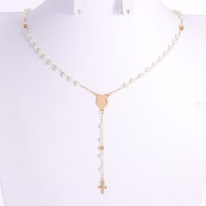Rosario con perlas virgen de los rayos Brilho