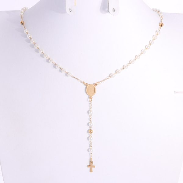 Rosario con perlas virgen de los rayos Brilho
