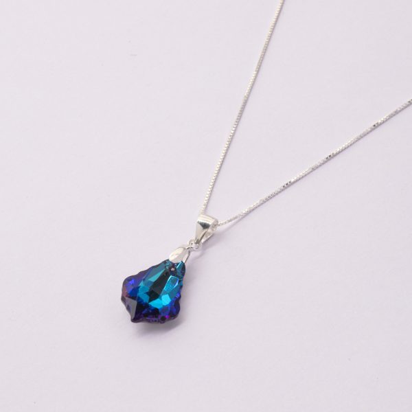 Collar de Plata Italiana 925. Diseño: Cristal Swarovski. Cadena veneciana. Largo de 40cm. SKU: PCO0920021-PVE Brilho