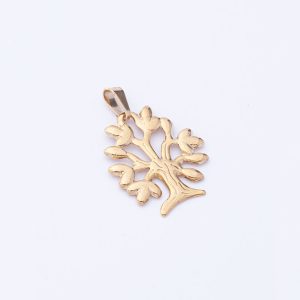Dije Colgante Baño en Oro. Diseño Árbol de la Vida. Alto: 2cm Ancho: 1,7cm SKU: GDJ0112003 Brilho