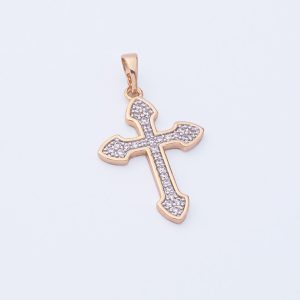 Dije Colgante. Baño en Oro 18k. Micro Circones. Alto: 2,6cm. Ancho: 1,8mm SKU:GDJ0910101-2 Brilho.