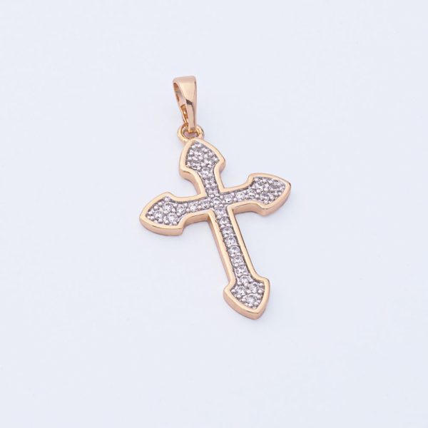 Dije Colgante. Baño en Oro 18k. Micro Circones. Alto: 2,6cm. Ancho: 1,8mm SKU:GDJ0910101-2 Brilho.